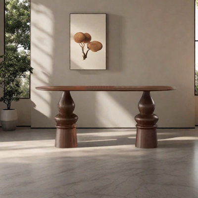 Table de salle à manger rétro haut de gamme ovale