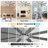 Synia 72" Chrome Modern Ceiling Fan with LED Light and Remote, 6 Speed Reversible Ceiling Fan-1289029465