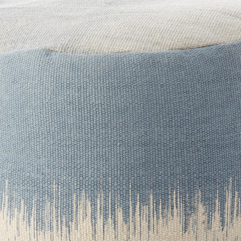 Denys Upholstered Pouf, Ocean Blue