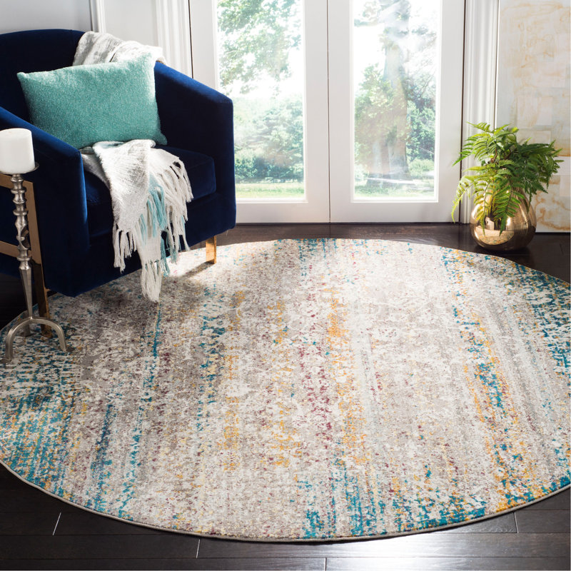 Hermanus Performance Oriental Rug, Round 6'5"