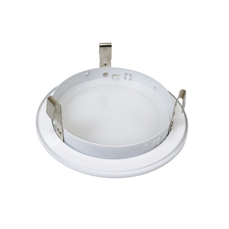 5'' White Satin Glass Recessed Shower Trim Kit