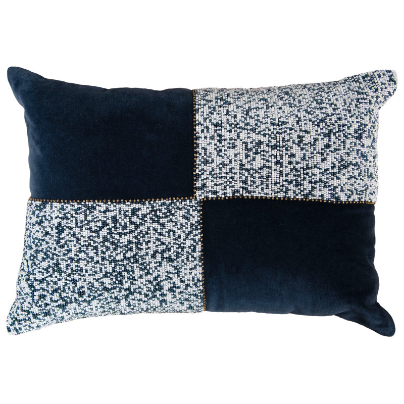 Coussin en coton, Bleu