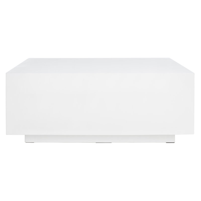 Mixx Bloc Coffee Table, White, 13.9" H x 36" W x 36" D