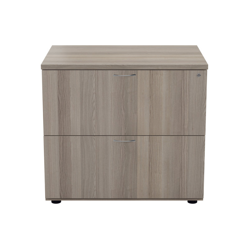 KIS 80cm Wide 2 -Drawer File Cabinet, Grey Oak