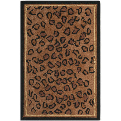 Altman Hand Hooked Wool Animal Print Rug