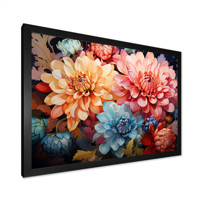 «Mums Burst With Fierce Brushwork Intense Colors I», reproduction sur toile