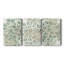 Green Flowerhead I - Toile tendue avec châssis sur mesure - 3 pièces-935279670
