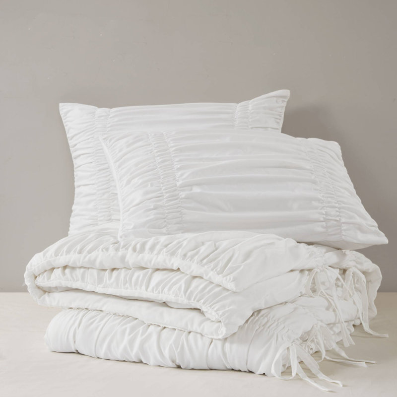 2PCS Twin/Twin XL Comforter Set, White