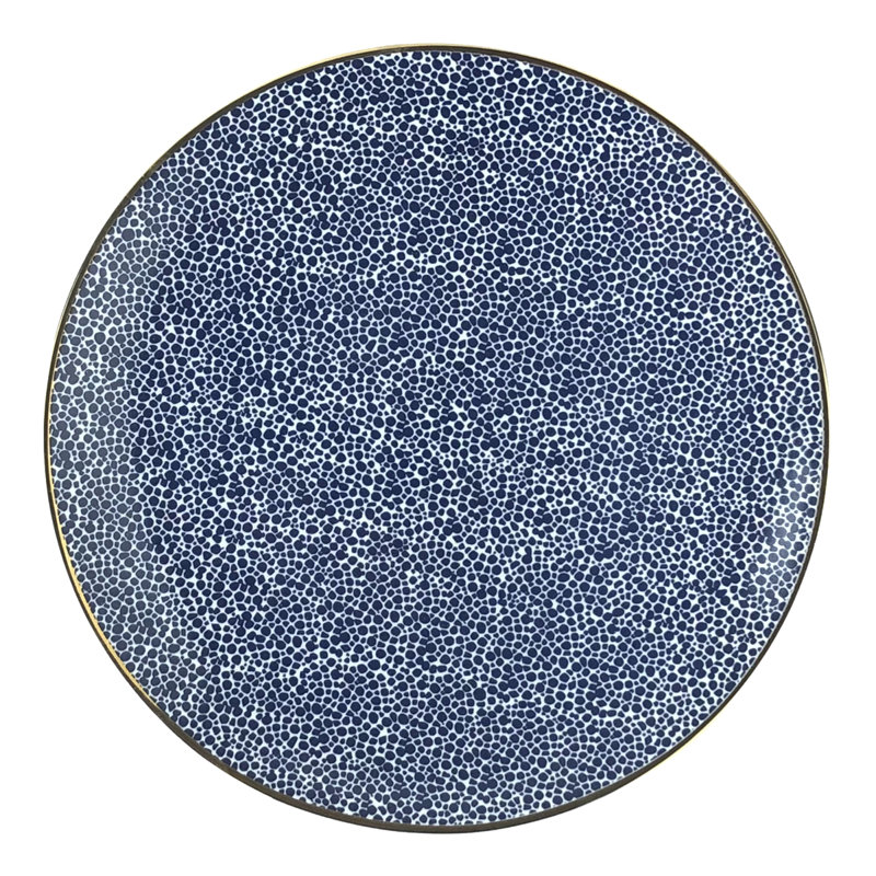 Assiette canapée 7,75 po Panthera, Indigo