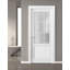 Porte de ville française prémontée en verre dépoli, 9 carreaux, modèle Felicia 3309, blanc mat, panneau simple, cadre et poignées inclus, idéale pour salle de bain ou chambre à coucher. Porte robuste de 91,4 cm x 243,8 cm (36 po x 96 po).-109769413