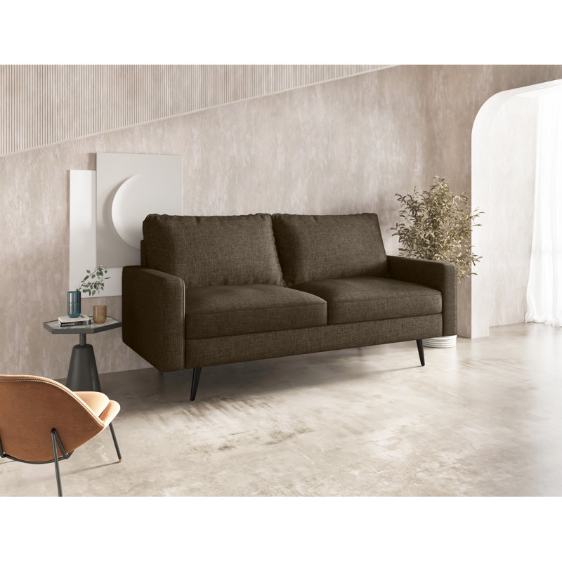 Canapé 70 avec accoudoirs carrés, Polyester lin