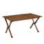 Table rectangulaire en aluminium pour l'extérieur et l'intérieur - capacité de 120 lb, facile à plier, pliante portative de camping brune, brune