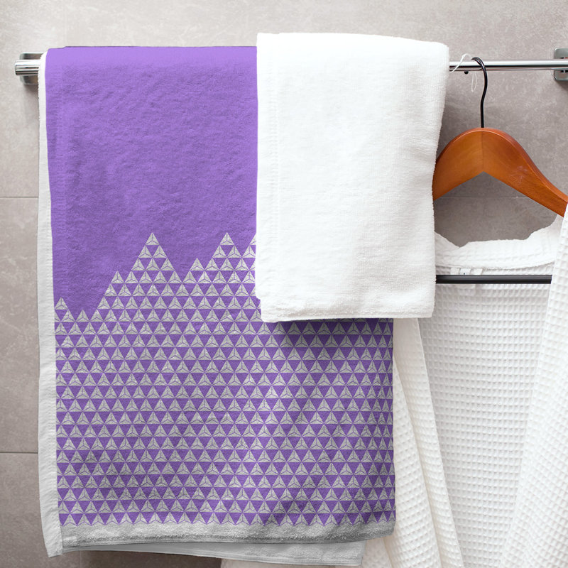 Katelyn Elizabeth Cotton Blend Bath Towel, Purple
