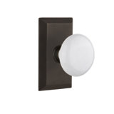 Studio Plate with White Porcelain Door Knob