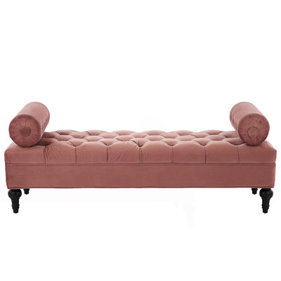 Modern Bedroom Bench, End Of Bed Upholstered Bench With 2 Detachable Pillows by Latitude Run
