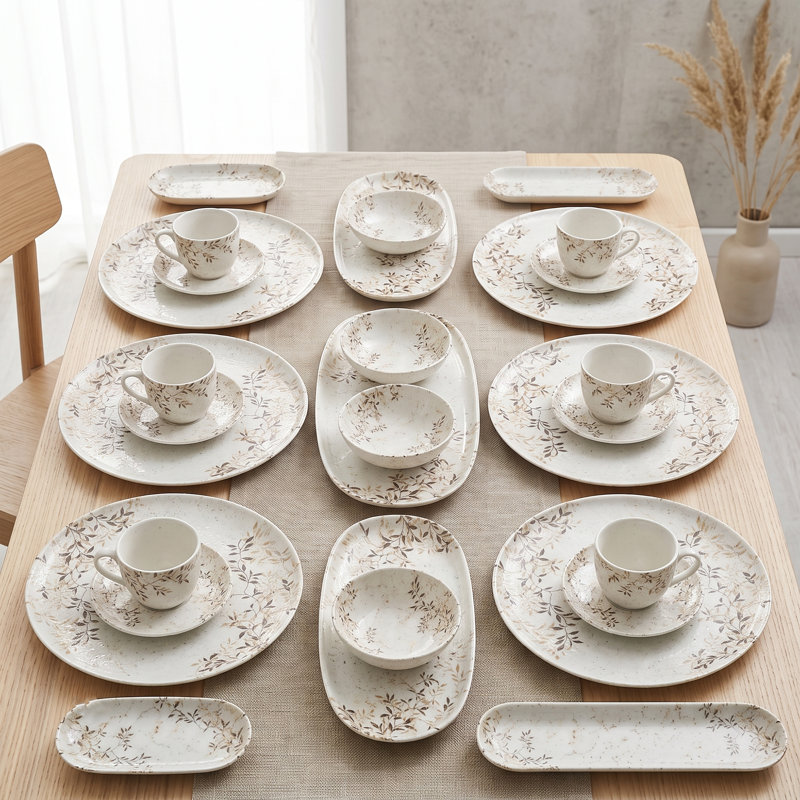 Porcelain Floral Breakfast Set (29-Piece)