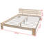 vidaXL Bed Frame Solid Pinewood-43556313-43556314