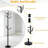 Freestanding Coat Rack Tree With Hooks, Multi-Functional Hallway Entryway Organizer For Hats, Jackets, Bags, And Umbrellas, Sturdy Metal Construction