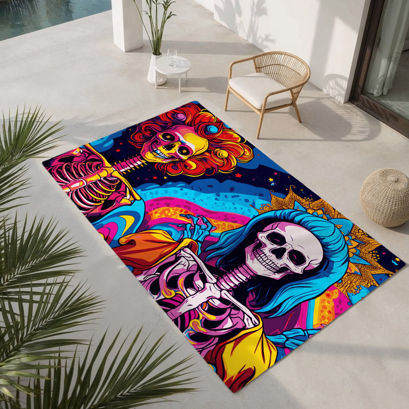 Starlight Splash Indoor And Outdoor Area Rug, Rectangle 1'6" x 2'6"