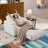 Upholstered Power Reclining Chaise Lounge with Cup Holder and Wireless Charging Function-136747316