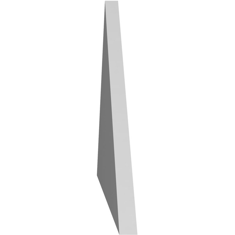 Triangle Surface Mount Urethane Non-Functional Gable Vent 12/12 Pitch Primed Tan, 15" H x 30" W x 1" D