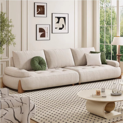 Modern and Simple Cream-style Fabric Sofa
