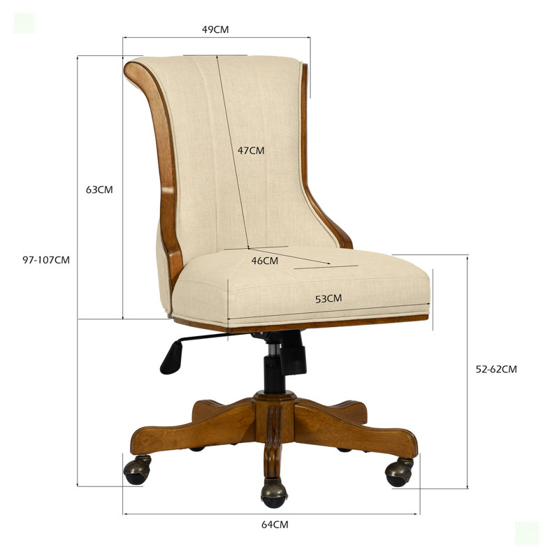 Chaise pivotante à hauteur réglable avec roulettes