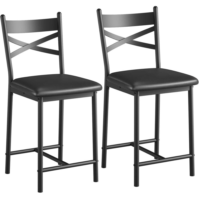 Gokdeniz Upholstered Stool with Metal Frame, Short Stool (22.45" Seat Height)