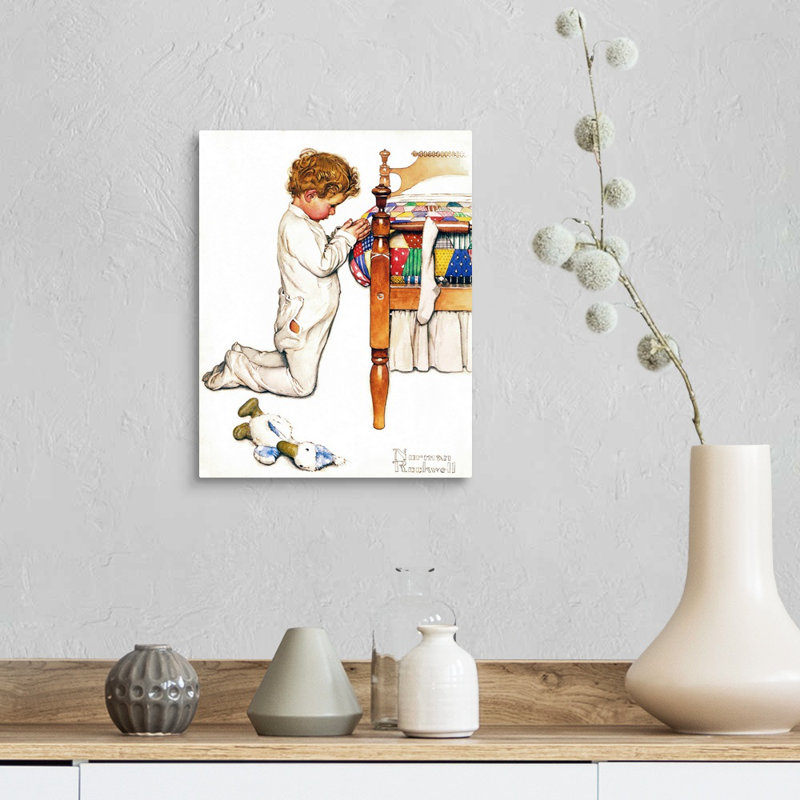 «A Christmas Prayer», art mural sur toile, H 14 po x l 11 po x P 1,25 po, Toile tendue