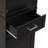 Freestanding Tall Bathroom Storage Cabinet Of Black Painted Finish, Two Different Size Drawers, Adjustable Shelf And - Toppling Installation For Home With Shelf, Slide Rails Feature