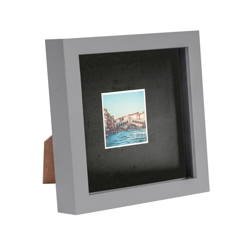 3D Box Photo Frame Mount, Black, 3" x 3"