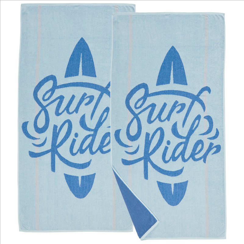 100% Cotton Printed 2 Pack Beach Towels