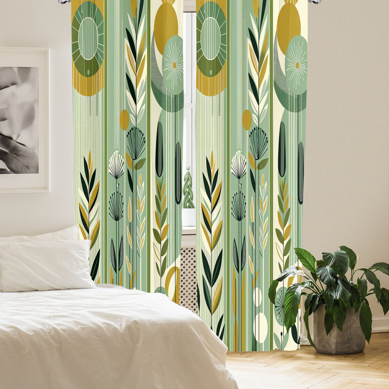 Semi Sheer Curtain Pair, 56" W x 63" L