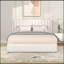 Lit plateforme tapissier grand avec rangement Anda