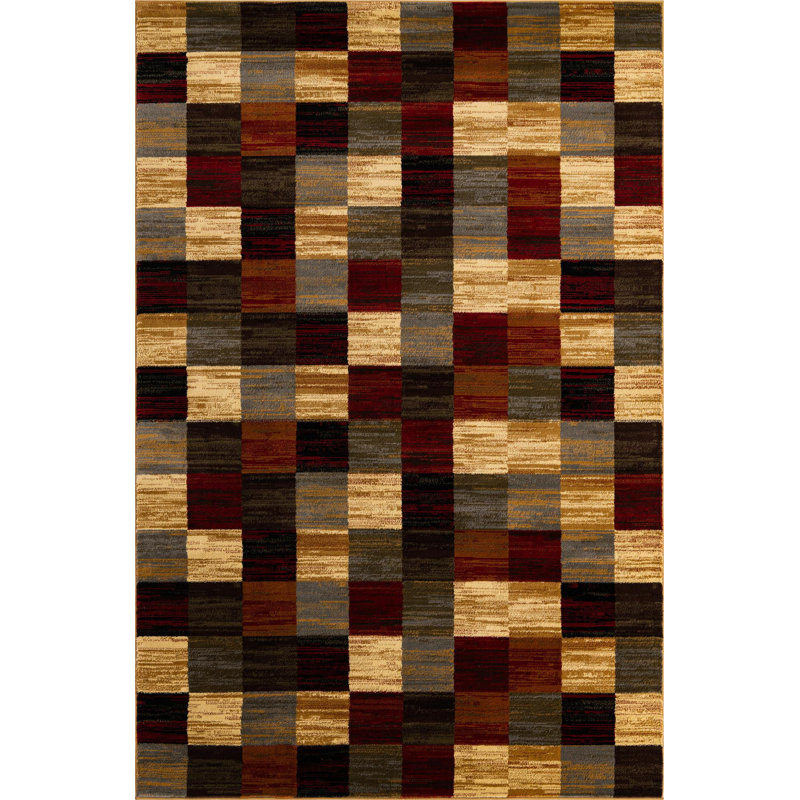 Geometric Indoor Rug, Rectangle 2'7" x 4'