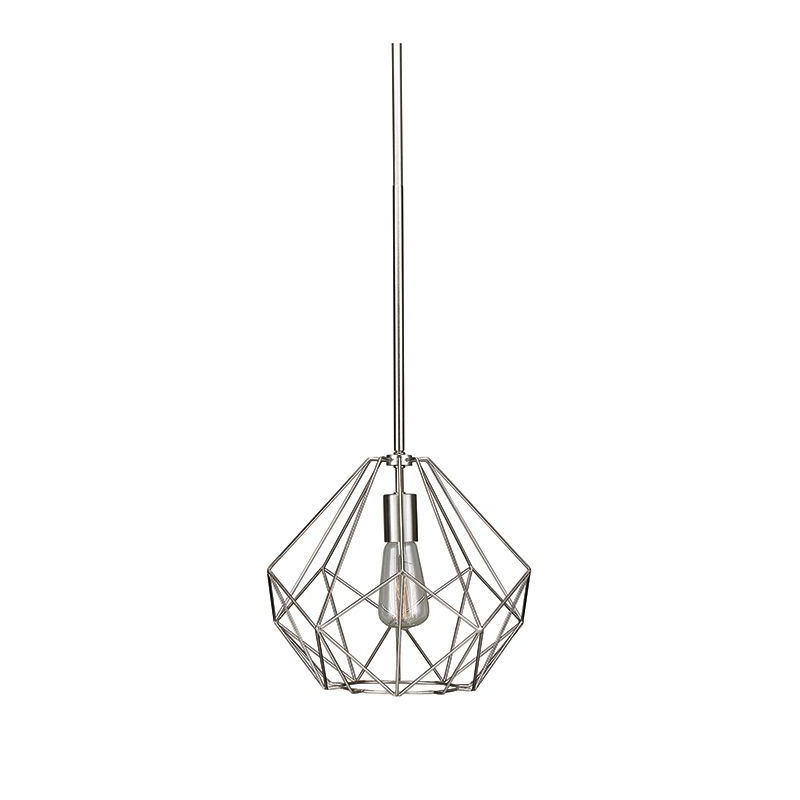 Luminaire suspendu 1 lumière, Chrome brossé