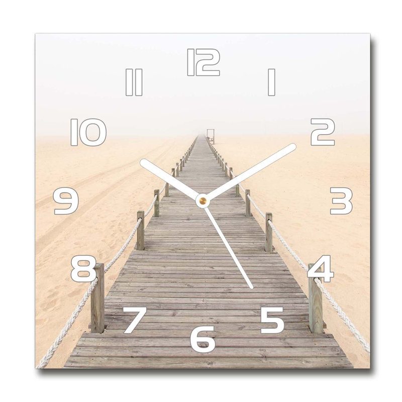 Ikisha Glass Wall Clock, White