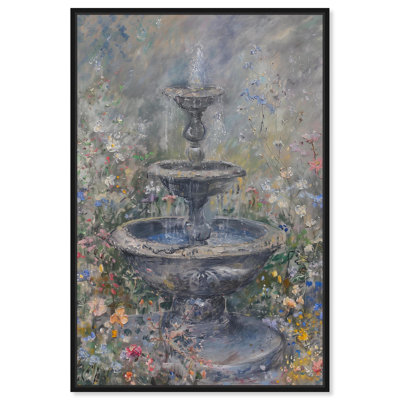 «Hidden Fountain Canvas Retro Landscape» par 