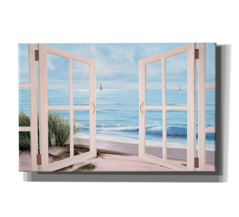 «Sandpiper Beach Door» par Diane Romanello, H 26 po x l 40 po x P 1,5 po