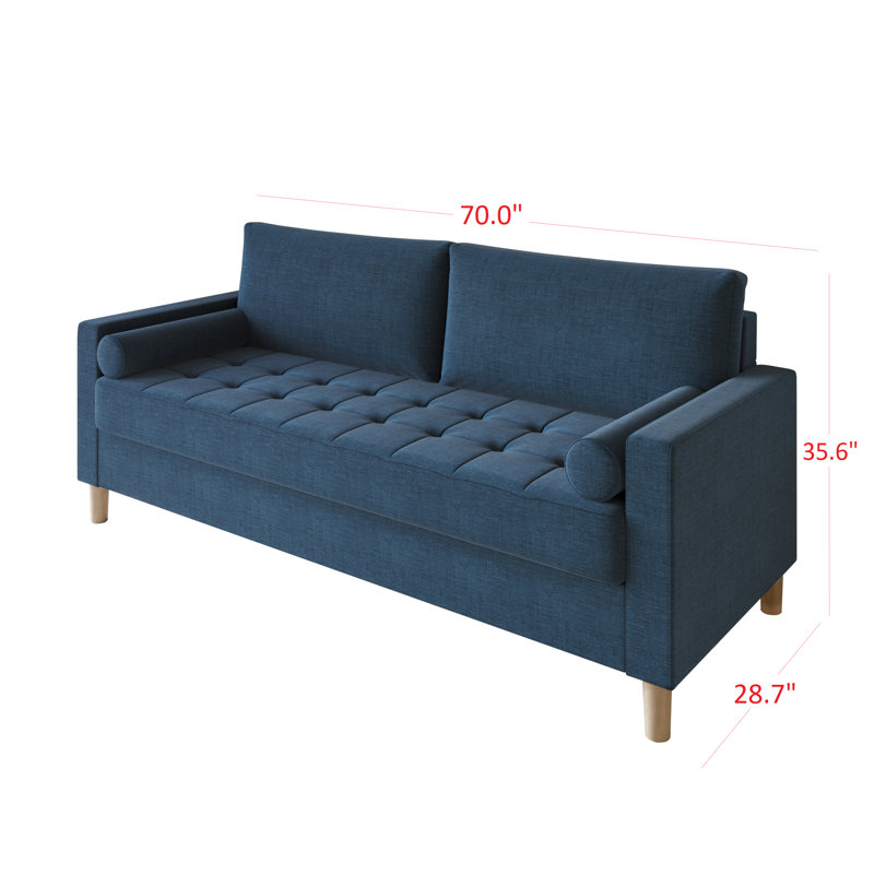 Canapé rembourré 70 po Jarrow, Bleu