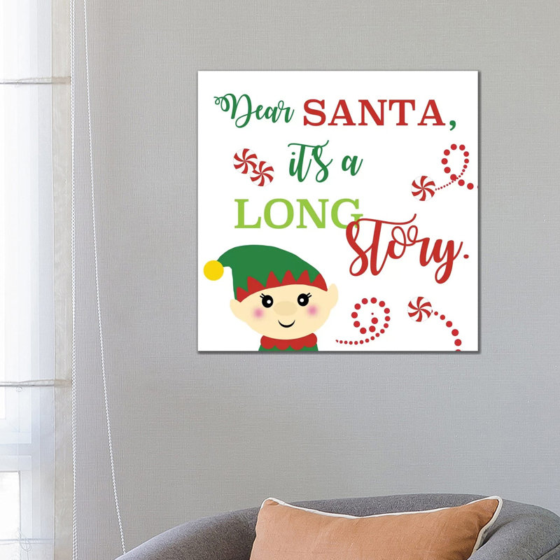 Dear Santa by Anna Quach - Wrapped Canvas Print, 66.04 cm H x 66.04 cm W