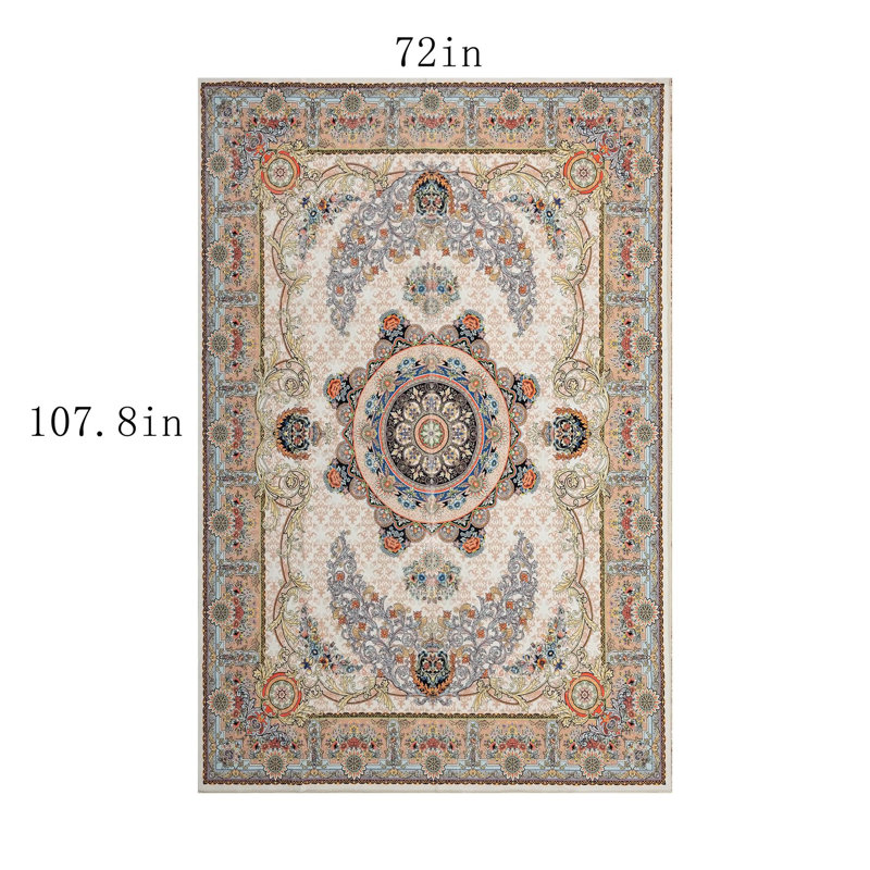 Tapis rectangulaire Breelan avec envers antidérapant, Rectangle 6 pi x 9 pi