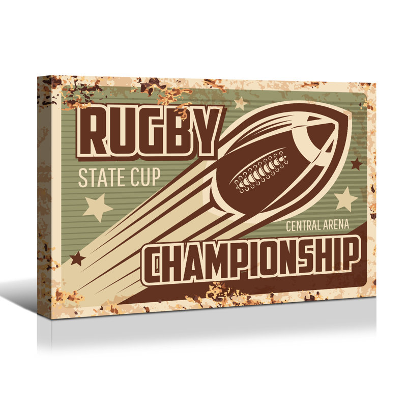 «Rugby Champion» sur, H 12 po x l 18 po