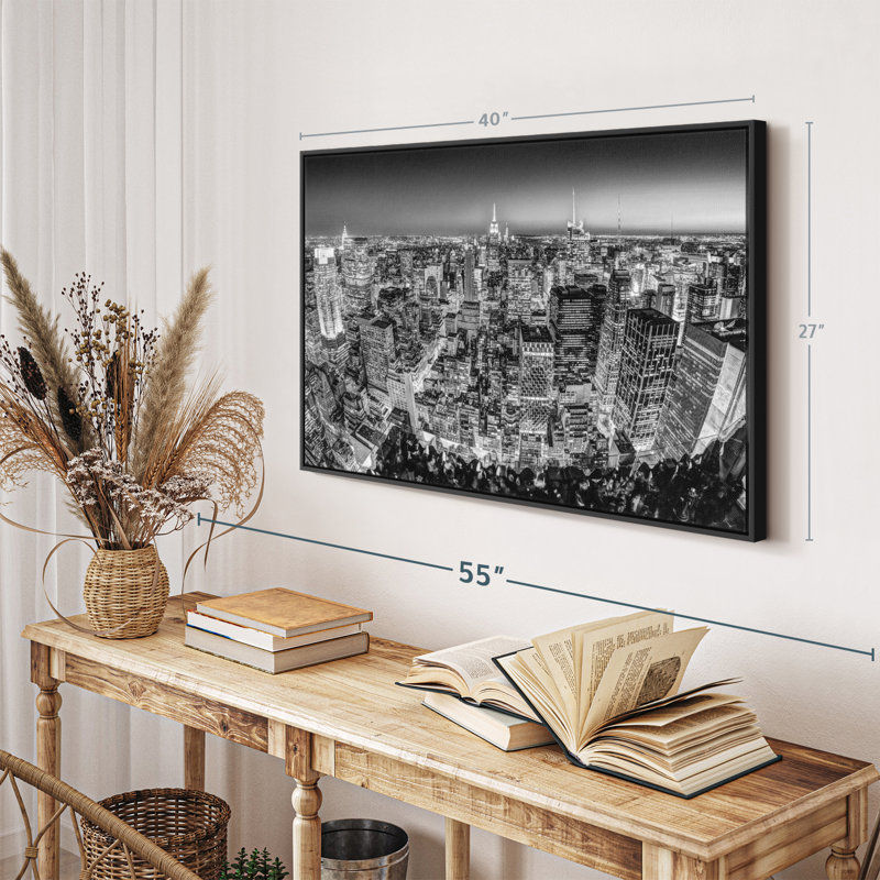 " Manhattan In Monochrome Wall Art ", 27" H x 40" W