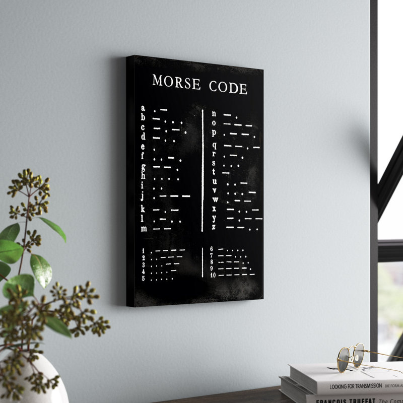 " Morse Code Chart ", 18" H x 12" W x 1" D
