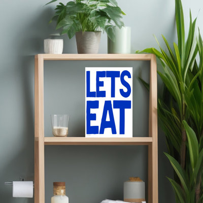 Let's Eat Bold Contemporary Modern Wall Art