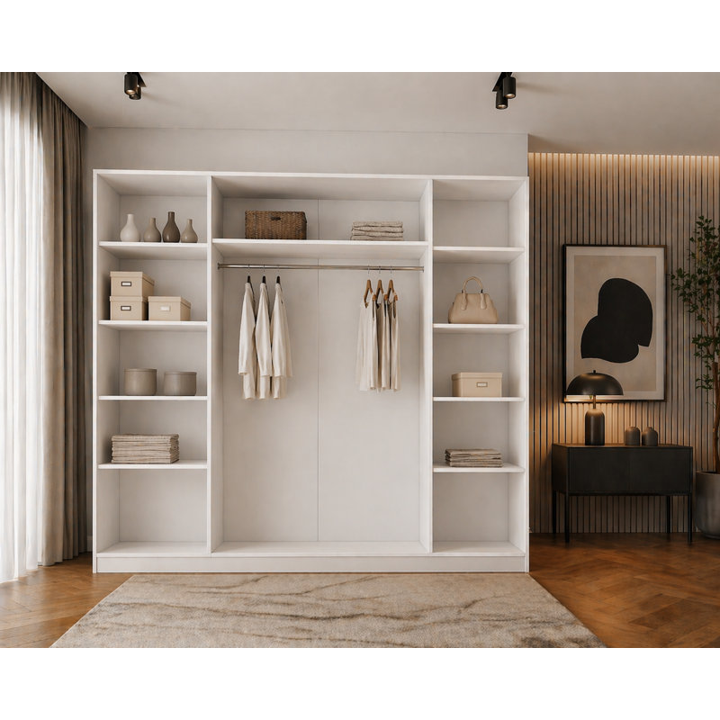 Altovise Wardrobe, White/Black