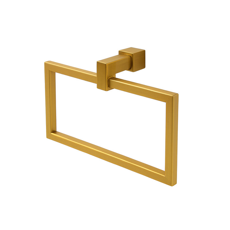 Quadro Towel Ring, Brass Powder Coat