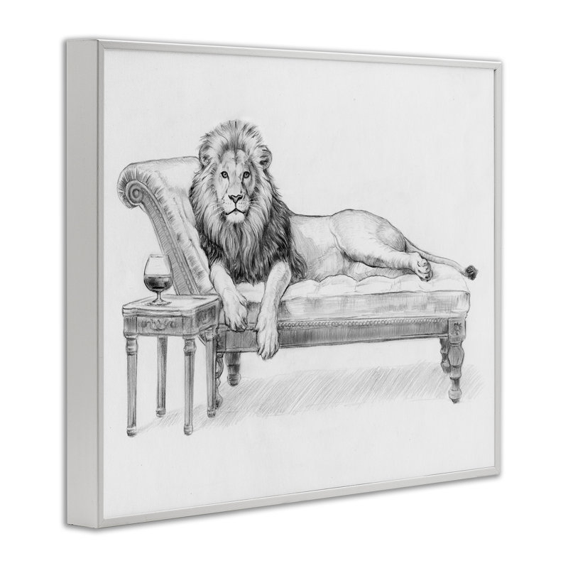 «Lounging Beast Lion», estampe numérique, design par Victoria Barnes, H 24 po x l 30 po