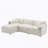 103" Chenille Modular L-Shaped Sectional Sofa: 4-Seat Deep Wide Seat Couch With Movable Ottoman For Living Room & Apartment-480796618-501914875